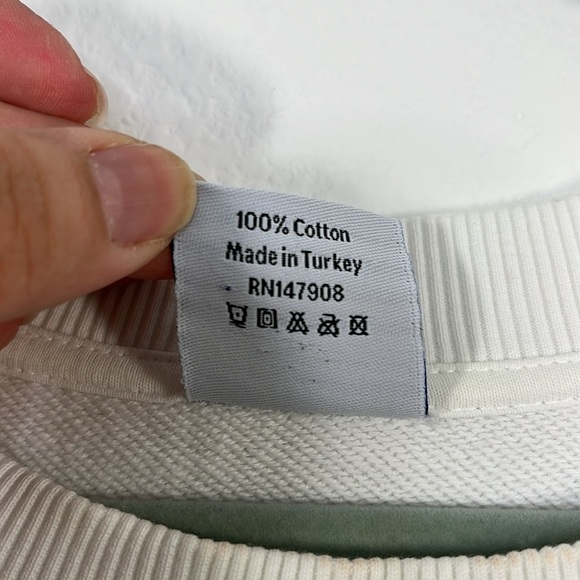 Outdoor Voices Crewneck Sweatshirt White Hippie Groovy Sunset Print Size XL - Picture 4 of 7